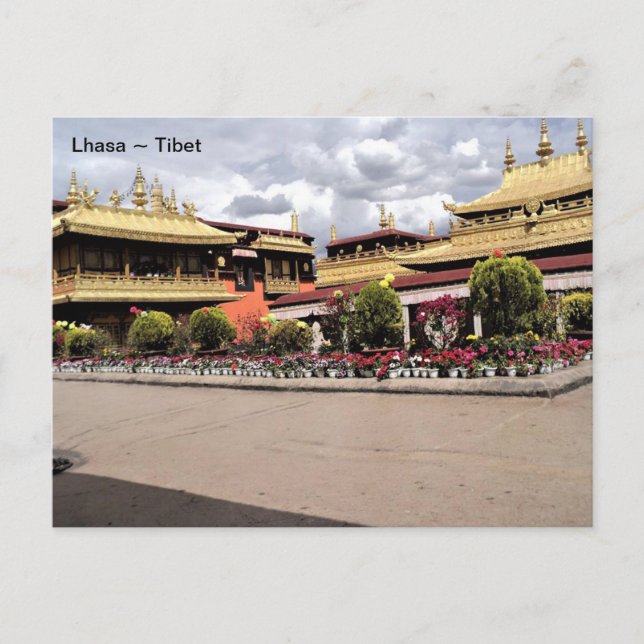 Cartão Postal Tibete, Lhasa Norbulingka, Palácio de Verão, China (Frente)