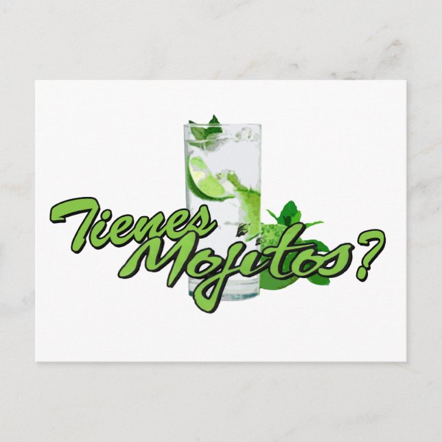 Cartão Postal Tienes Mojitos? (Frente)