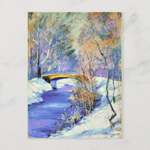 Cartão Postal Tiergarten im Winter, famosa pintura.