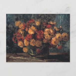 Cartão Postal Tigela com Crisântemos por Vincent Van Gogh