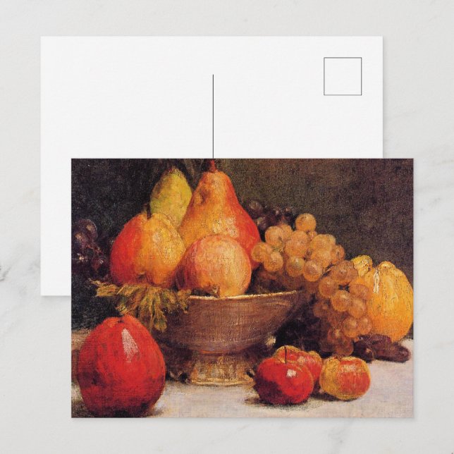 Cartão Postal Tigela de Frutas (Frente/Verso)