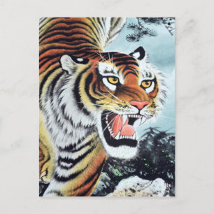 Cartão Postal Tiger Art