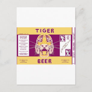 Cartão Postal Tiger Beer Manhattan Brewing Chicago Illinois Can