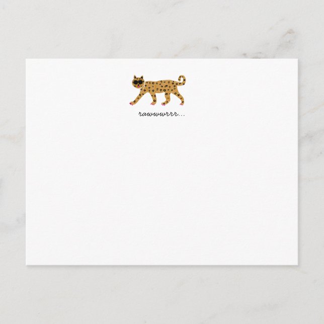 Cartão Postal Tiger Flat Notecard (Frente)