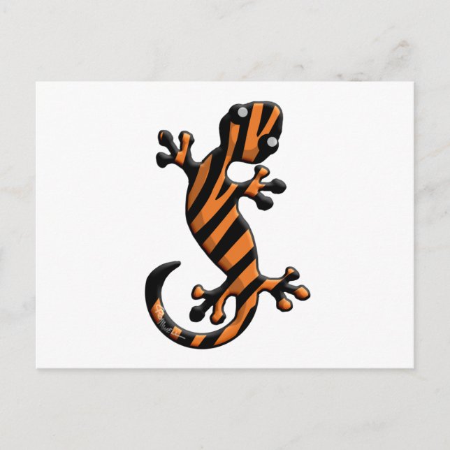 Cartão Postal Tiger Gecko (Frente)