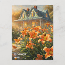 Cartão Postal Tiger Lily Symbolism