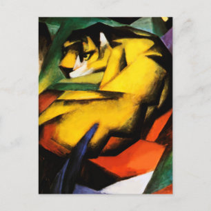 Cartão Postal Tiger pintura de Franz Marc