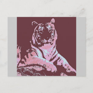 Cartão Postal Tiger Pop Art