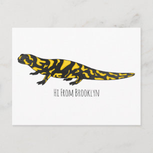 Cartão Postal Tiger salamander cartoon