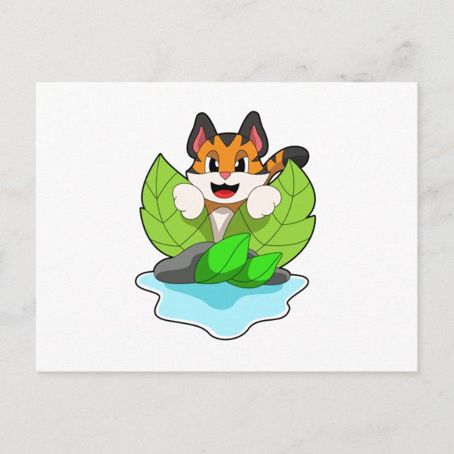 Cartão Postal Tigre à caça (Frente)