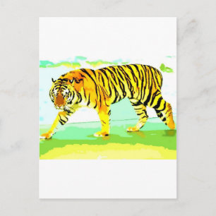 Cartão Postal Tigre Amarelo