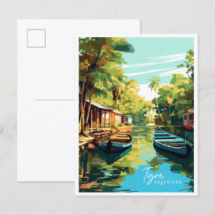 Cartão Postal Tigre Argentina - viagens vintage