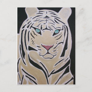CARTÃO POSTAL TIGRE BRANCA