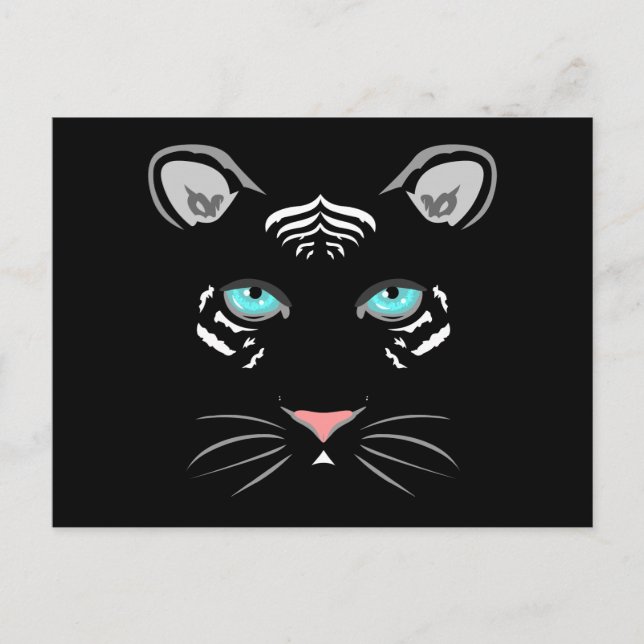 Cartão Postal Tigre Branco (Frente)