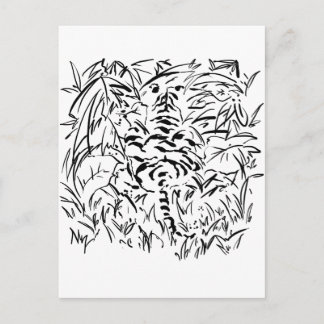 Cartão Postal Tigre camuflado