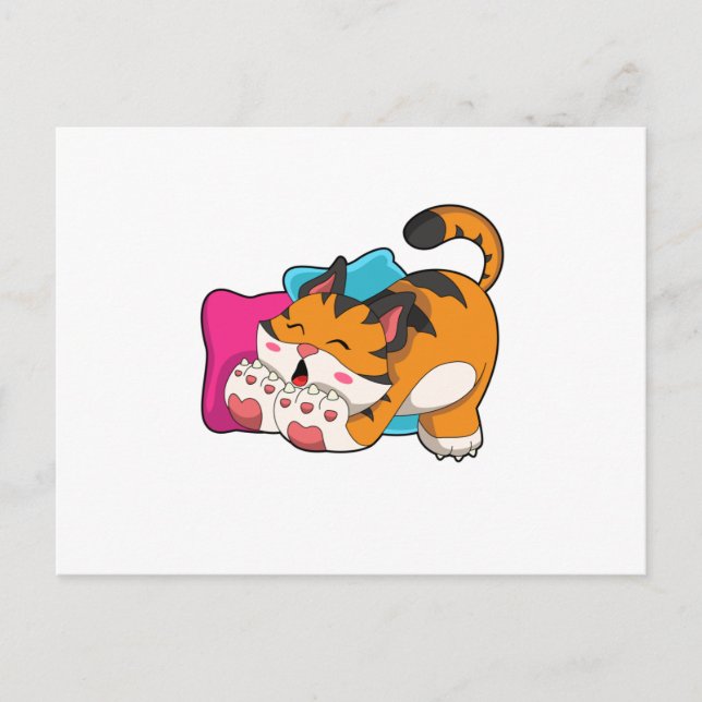 Cartão Postal Tigre cansado (Frente)