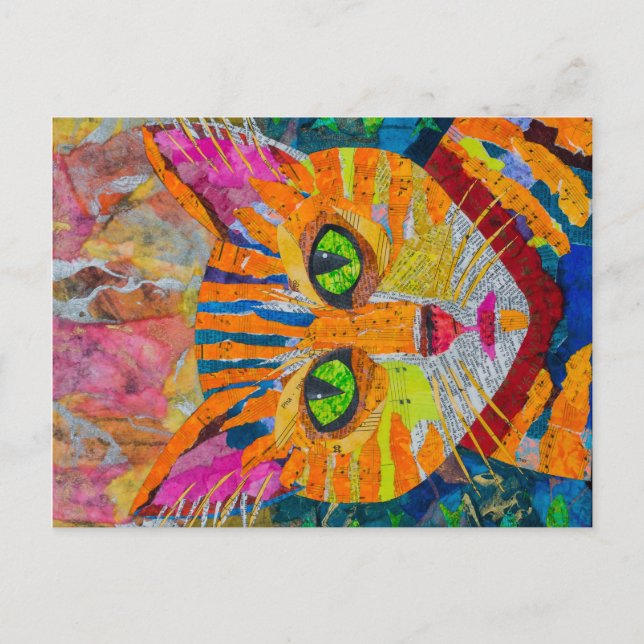 Cartão Postal Tigre Cat (Frente)