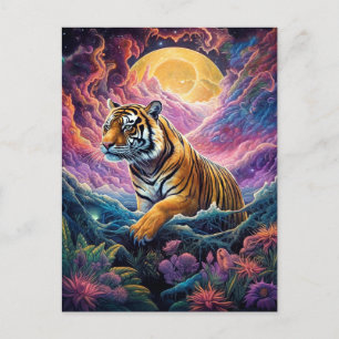 Cartão Postal Tigre Cósmico