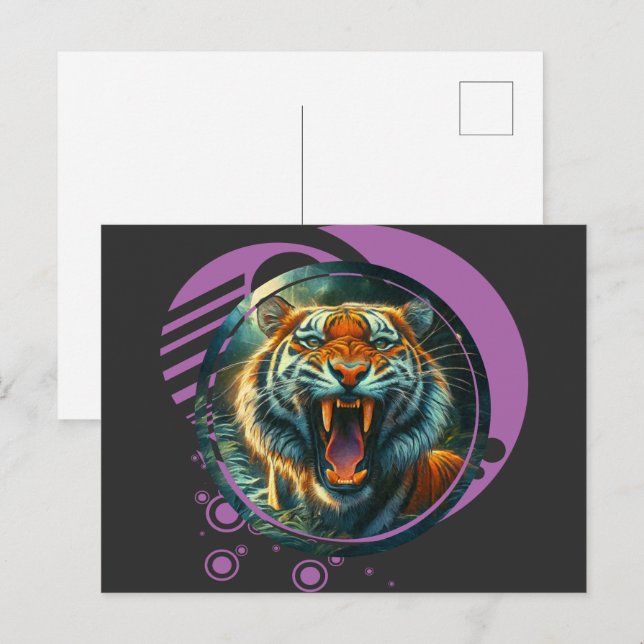 Cartão Postal Tigre de Corda (Frente/Verso)