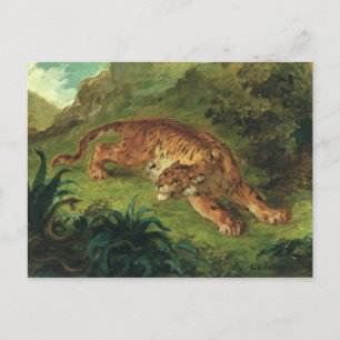 Cartão Postal Tigre e Cobra, 1858