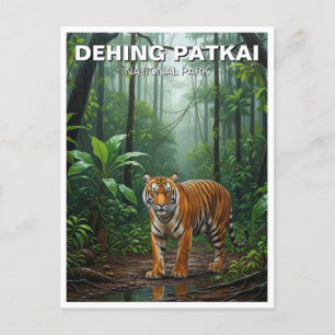 Cartão Postal Tigre em Dehing Patkai National Park India Viagem