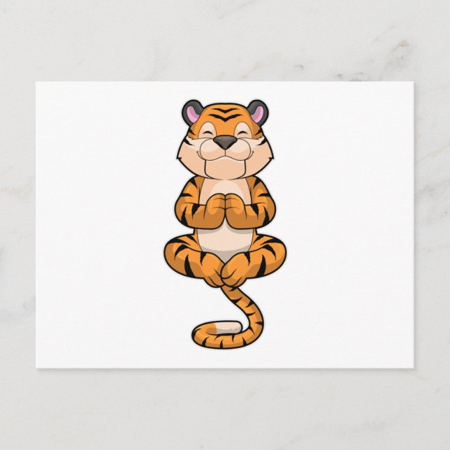 Cartão Postal Tigre na Malhação de Yoga (Frente)