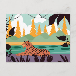 Cartão Postal Tigre na Selva 2