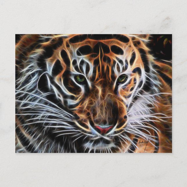 Cartão Postal Tigre Pensado (Frente)