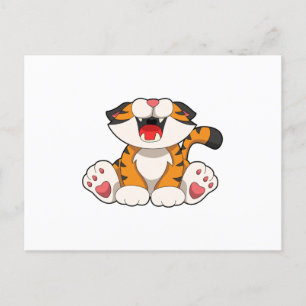Cartão Postal Tigre rugindo