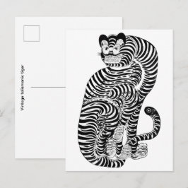 Cartão Postal Tigre talismânico vintage