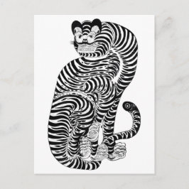 Cartão Postal Tigre talismânico vintage