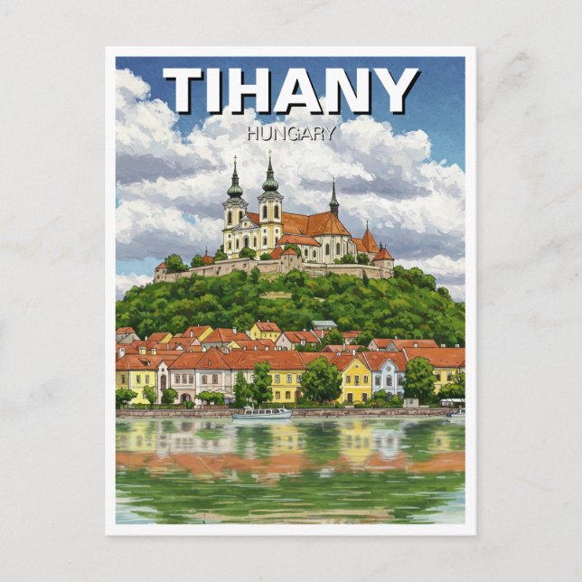 Cartão Postal Tihany Hungary Viagem (Frente)