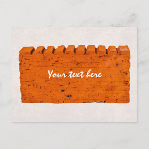 Cartão Postal Tijolo Laranja - Atom Da Criação