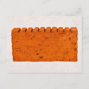 Cartão Postal Tijolo Laranja - Atom Da Criação