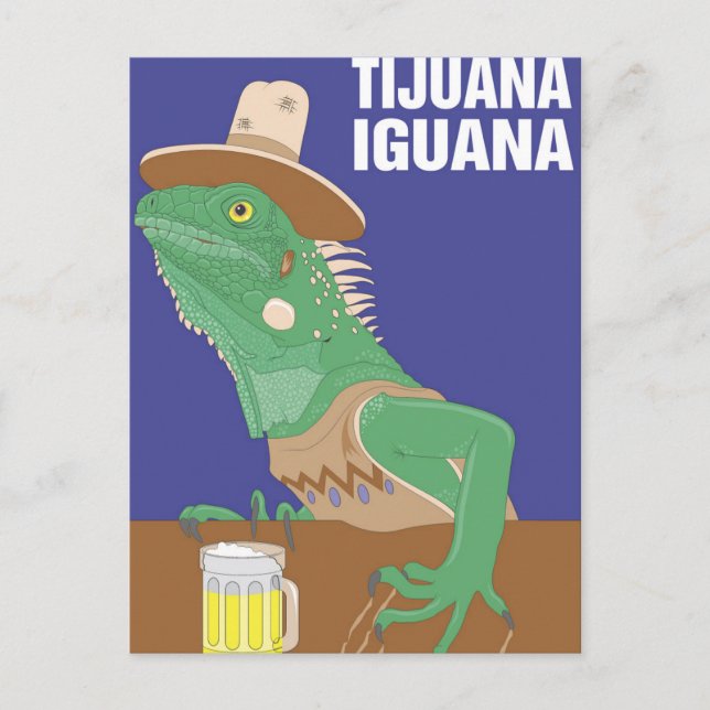 Cartão Postal Tijuana Iguana Design (Frente)