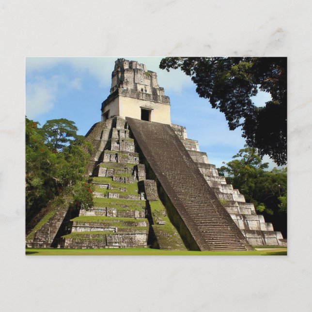 Cartão Postal Tikal Guatemala Maya Temple (Frente)