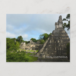 Cartão postal Tikal Guatemala Maya Temple View