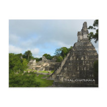 Cartão postal Tikal Guatemala Maya Temple View