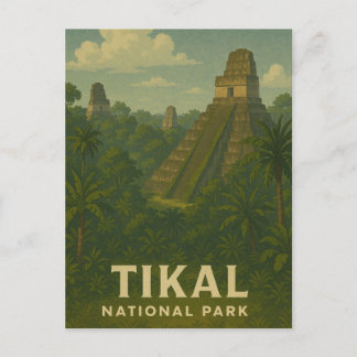 Cartão Postal Tikal National Park Vintage Journey