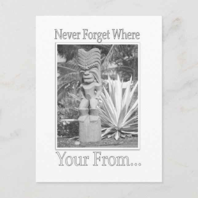 Cartão Postal tiki (Frente)