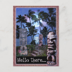 Cartão Postal Tiki Moon (personalizável)