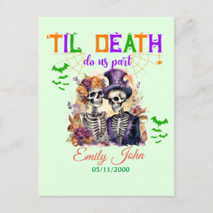 Cartão Postal Til Death Nos Parte Do Crânio Do Dia das Bruxas Do