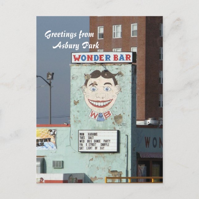Cartão Postal Tillie / Bar Maravilha em Asbury Park NJ (Frente)