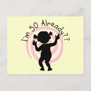 Cartão Postal Time Warp 50 já Camisetas e presentes