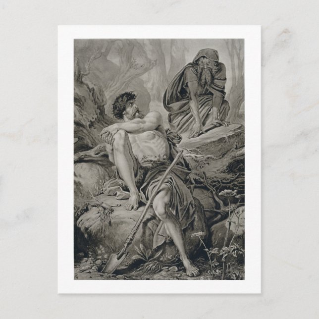 Cartão Postal Timon e Apemantus, de Timão de Atenas, por Willi (Frente)