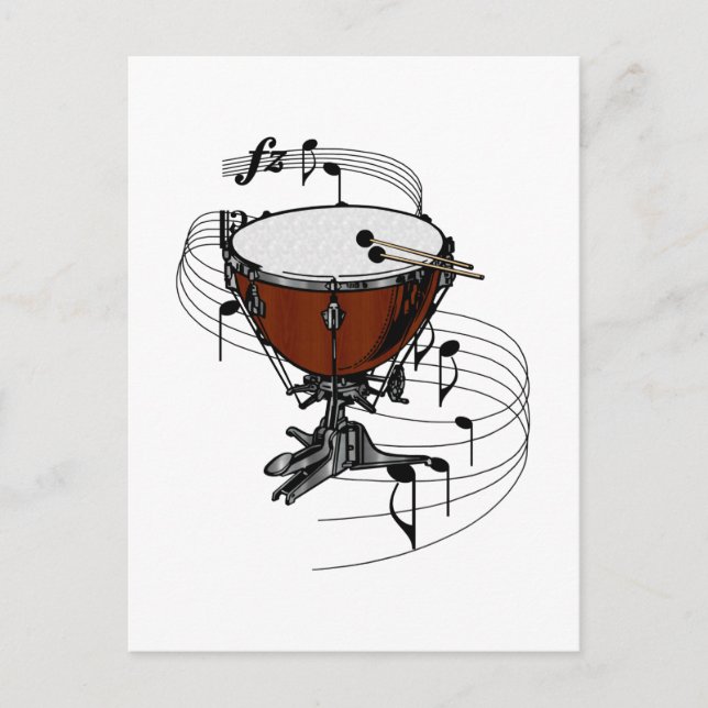 Cartão Postal Timpani (Kettle Drum) (Frente)