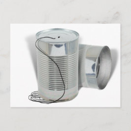 Cartão Postal Tin Can Phone (Você pode me ouvir agora?)