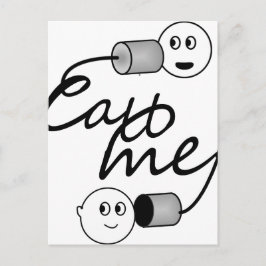 Cartão Postal Tin Can Telefone-Me