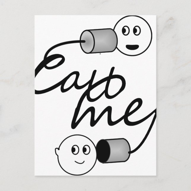 Cartão Postal Tin Can Telefone-Me (Frente)