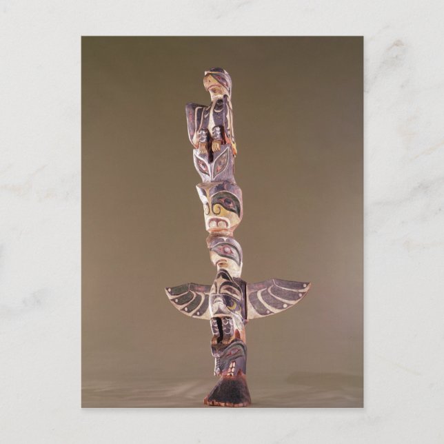 Cartão Postal Tinglit Bird Clan totem pole (Frente)